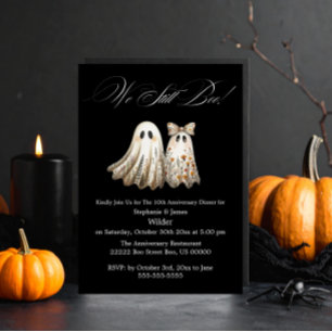 かわいいハロウィーン結婚をテーマにした記念日ディナー マグネット