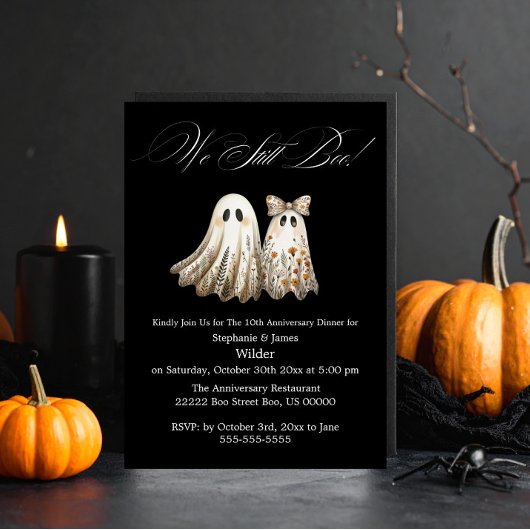 かわいいハロウィーン結婚をテーマにした記念日ディナー マグネット