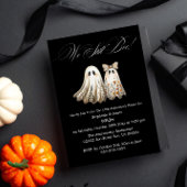 かわいいハロウィーン結婚をテーマにした記念日ディナー 招待状