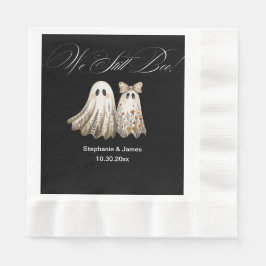 かわいいハロウィーン結婚をテーマにした記念日ディナー 縁ありランチョンナプキン