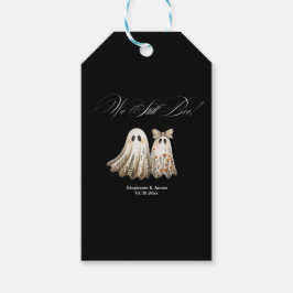 かわいいハロウィーン結婚をテーマにした記念日 ギフトタグ
