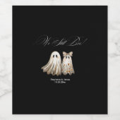 かわいいハロウィーン結婚をテーマにした記念日 ワインラベル (シングルラベル)
