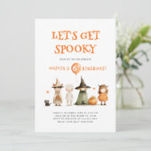 かわいいハロウィーン誕生日キッズパーティー 招待状 (スタンド正面)