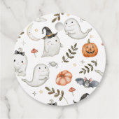 かわいいハロウィーン誕生日サークルメッセージカード フェイバータグ (裏面)