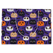 かわいいハロウィーン誕生日パーティー ラージペーパーバッグ (裏面)