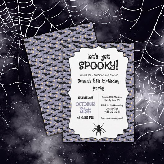 かわいいハロウィーン誕生日パーティー 招待状