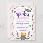 かわいいハロウィーン誕生日パーティー 招待状 (正面)