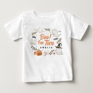 かわいいハロウィーン誕生日ブー!僕はベビーTシャツ二つ ベビーTシャツ