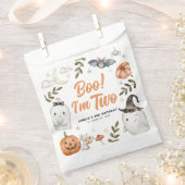 かわいいハロウィーン誕生日ブー！私は二つの紙バッグ フェイバーバッグ (クリップ留めされた状態)