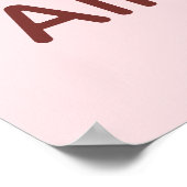 かわいいハロウィーン誕生日ポスター – ピンク幽霊 ポスター (角)