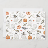 かわいいハロウィーン誕生日写真サンキューカード サンキューカード (裏面)