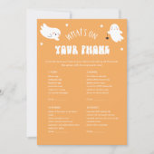 かわいいハロウィーン赤ちゃんシャワーあなたの電話の何 招待状 (正面)