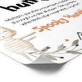 かわいいハロウィーン赤ちゃんシャワーおしゃぶり狩りサイン ポスター (角)