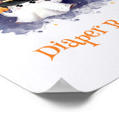 かわいいハロウィーン赤ちゃんシャワーおむつラッフルサイン ポスター (角)