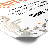 かわいいハロウィーン赤ちゃんシャワーおむつラッフルサイン ポスター (角)