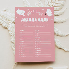 かわいいハロウィーン赤ちゃん動物赤ちゃんシャワーゲームカード 招待状