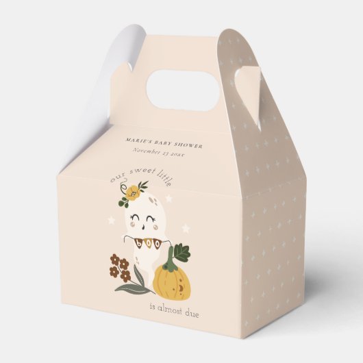 かわいいハロウィーン赤面幽霊リトルブベビーシャワー フェイバーボックス (正面サイド)