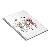 かわいいハロウィーン踊りスケルトン ノートブック (右側)