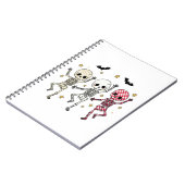 かわいいハロウィーン踊りスケルトン ノートブック (左側)