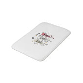 かわいいハロウィーン踊りスケルトン バスマット (アングル)