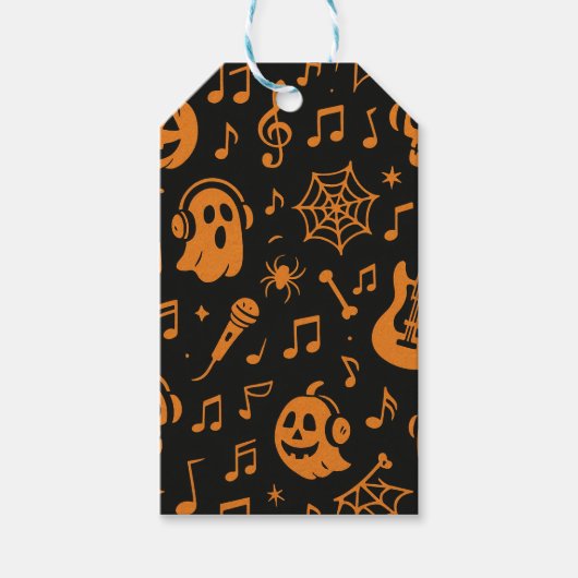 かわいいハロウィーン音楽ギフトラベル ギフトタグ (正面)