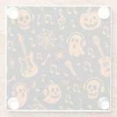 かわいいハロウィーン音楽コースター ガラスコースター (裏面)