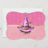 かわいいハロウィーン魔女バースデーパーティー 招待状 (裏面)