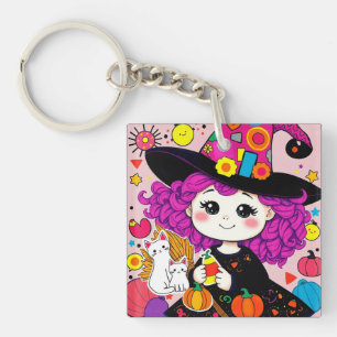 かわいいハロウィーン魔女マッチン不気味グスタイル! キーホルダー