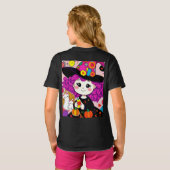 かわいいハロウィーン魔女マッチン不気味グスタイル! Tシャツ (裏面フル)