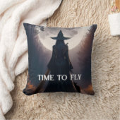 かわいいハロウィーン魔女ムーンブラックパーソナライズされた猫 クッション (ブランケット)