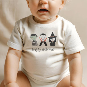 かわいいハロウィーン魔女ヴァンパイア ベビーTシャツ