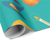 かわいいハロウィーン魔法チャームギフト ラッピングペーパー (ロールコーナー)