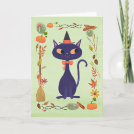 かわいいハロウィーン魔猫 カード