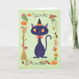 かわいいハロウィーン魔猫 カード
