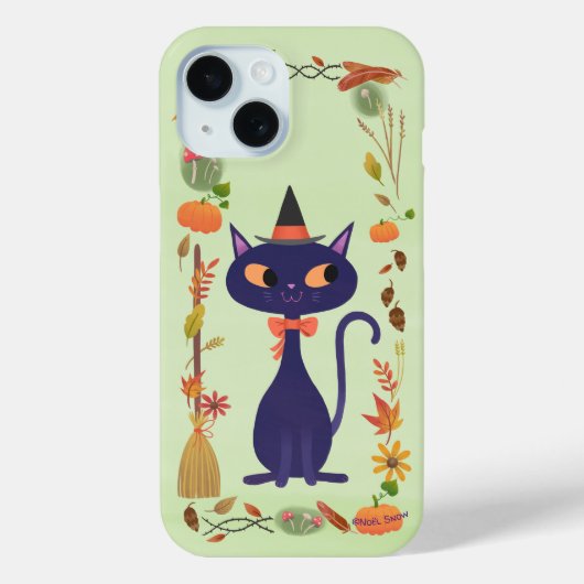 かわいいハロウィーン魔猫 Case-Mate iPhoneケース (裏面)