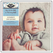 かわいいハロウィーン1歳の誕生日を飾る小さなブー 招待状