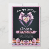 かわいいハロウィーン1歳の誕生日招待状 招待状 (正面)