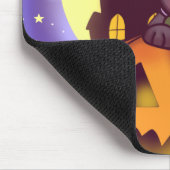 かわいいハロウィーン10月の魔女猫 マウスパッド (コーナー)