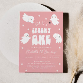 かわいいハロウィーン1stブデイ誕生日パーティーガール 招待状