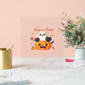 かわいいハロウィーン – かわいい幽霊と黒猫クラス アクリルサイン (ウェディング)