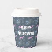 かわいいハロウィーン(こうもりとクモ) 紙コップ (裏面)