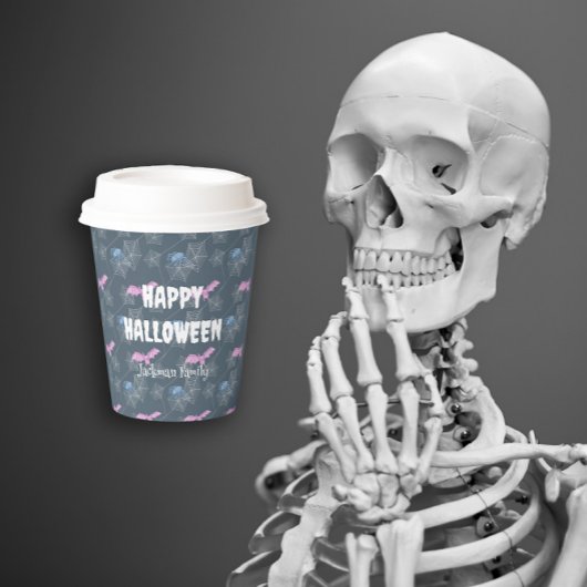 かわいいハロウィーン(こうもりとクモ) 紙コップ