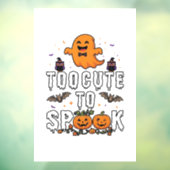 かわいいハロウィーン オレンジ色の幽霊のかぼちゃ コウモリ ウィンドウサイン (シート3)