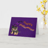 かわいいハロウィーン カード (黄色い花)
