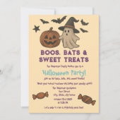 かわいいハロウィーン – パステルパンプキン&キャンディパーティー 招待状 (正面)