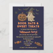 かわいいハロウィーン – パステルパンプキン&キャンディパーティー 招待状 (正面)