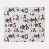 かわいいハロウィーン フリースブランケット (正面(横))