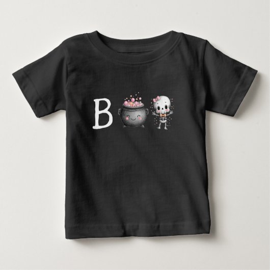 かわいいハロウィーン ブー ベビーTシャツ (正面)