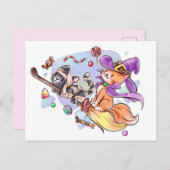 かわいいハロウィーン ポストカード (正面/裏面)