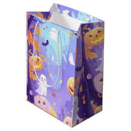 かわいいハロウィーン ミディアムペーパーバッグ